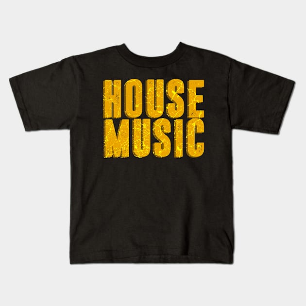 House Music Kids T-Shirt by Mila46